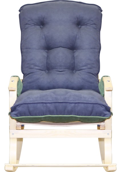 Sultan Lüx Ahşap Çift Minderli Çift Cepli Sallanan Sandalye Yeşil/füme fırsatları