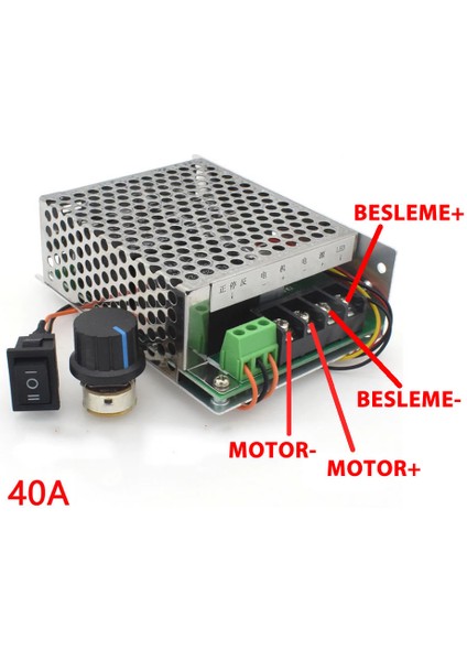 Roba 40A 50V Dc Motor Hız Kontrol Devresi Ayarlanabilir Motor Sürücü