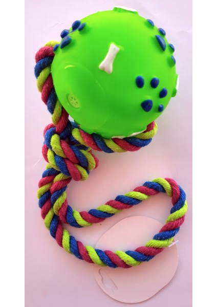 Fırlatılacak Ipli Top Köpek Oyuncağı Yeşil