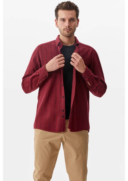 Erkek Oduncu Gömlek – Bordo