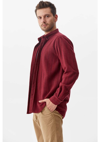 Erkek Oduncu Gömlek – Bordo