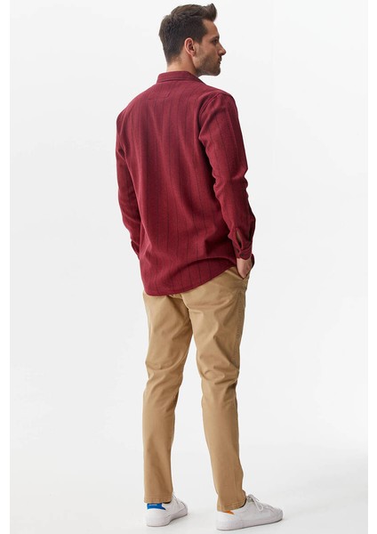 Erkek Oduncu Gömlek – Bordo