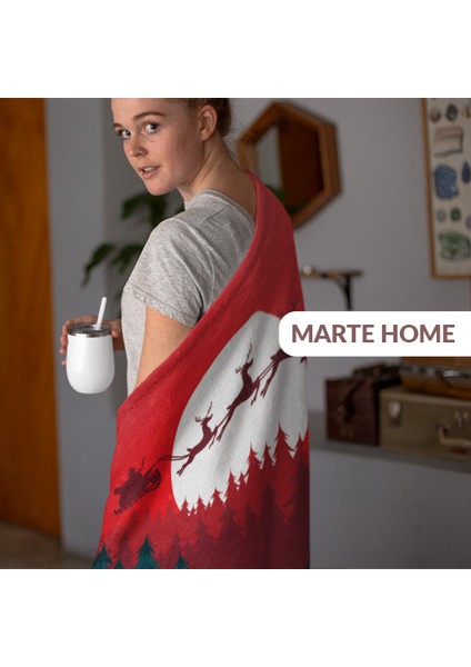 Yılbaşı & Christmas Desenli Çift Taraf Baskılı 100X170 cm Polar Tv Battaniyesi fiyatları