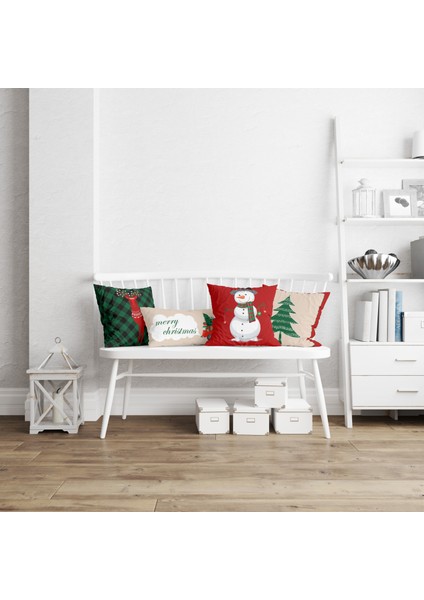 Yılbaşı Temalı Kalın Biyeli Kırlent Kılıfı modelleri