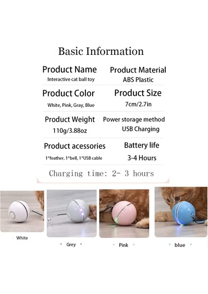 USB Şarj Edilebilir Kedi Topu Oyuncağı (Yurt Dışından) fırsatları