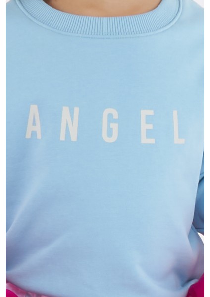 Kız Çocuk Oversize Baskılı Basıc S-Shırt-Su Yeşili fırsatları