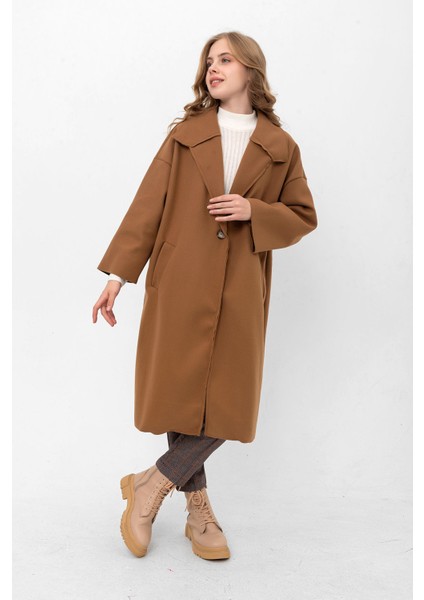 Oversize Kaşe Kaban 2116