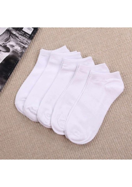 Unisex Yazlık Patik Çorap 5 'li Extra Rahat Beyaz