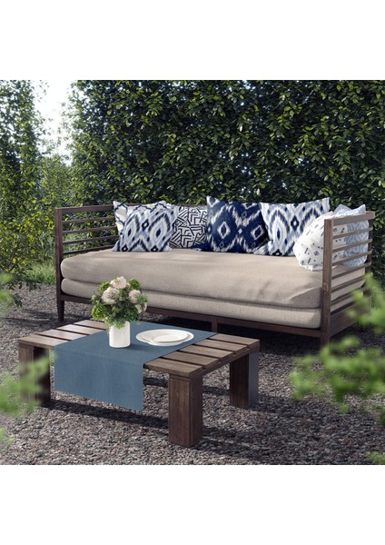 Ibiza Dijital Baskılı Sututmaz Keten Görünümlü Dikdörtgen Kalın Biyeli Dokuma Kırlent fırsatları