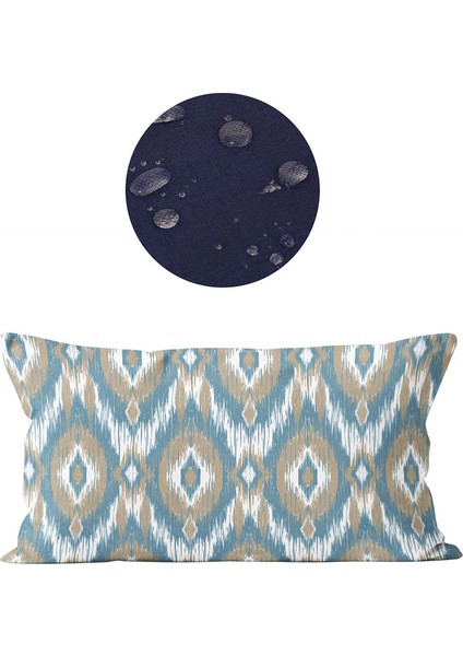 Ibiza Dijital Baskılı Sututmaz Keten Görünümlü Dikdörtgen Kalın Biyeli Dokuma Kırlent modelleri