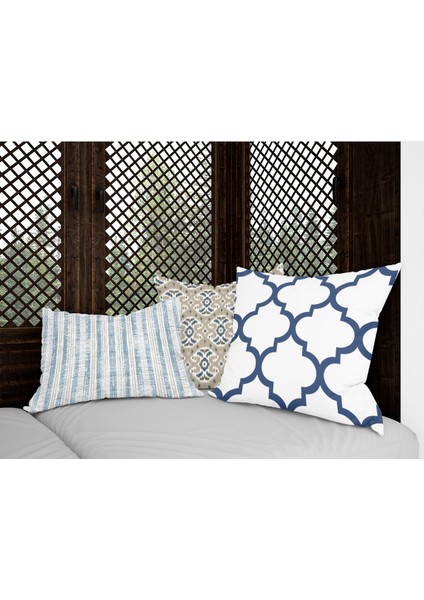 Ibiza Dijital Baskılı Sututmaz Keten Görünümlü Dikdörtgen Kalın Biyeli Dokuma Kırlent modelleri