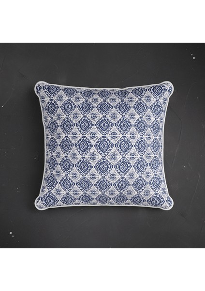 Ibiza Dijital Baskılı Sututmaz Keten Görünümlü Kalın Biyeli Dokuma Kırlent