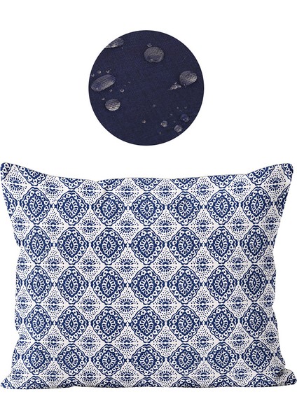 Ibiza Dijital Baskılı Sututmaz Keten Görünümlü Kalın Biyeli Dokuma Kırlent fiyatları