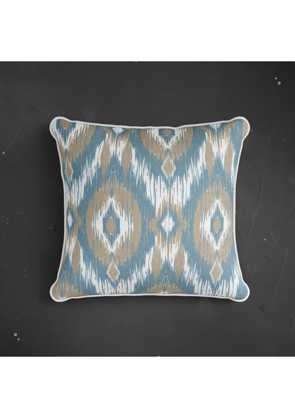 Ibiza Dijital Baskılı Sututmaz Keten Görünümlü Kalın Biyeli Dokuma Kırlent