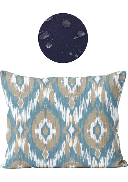 Ibiza Dijital Baskılı Sututmaz Keten Görünümlü Kalın Biyeli Dokuma Kırlent fiyatları