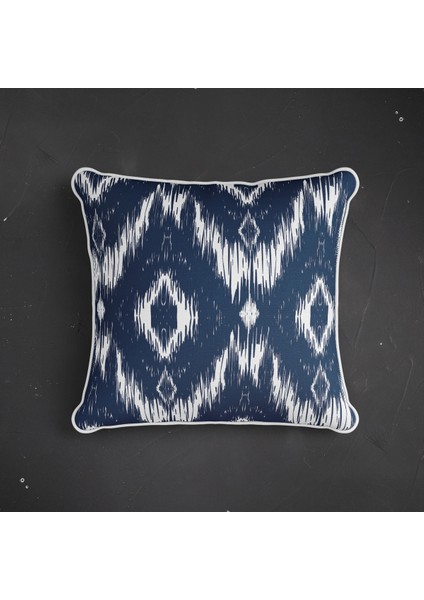 Ibiza Dijital Baskılı Sututmaz Keten Görünümlü Kalın Biyeli Dokuma Kırlent