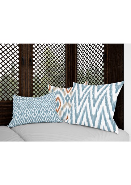 Ibiza Dijital Baskılı Sututmaz Keten Görünümlü Kalın Biyeli Dokuma Kırlent