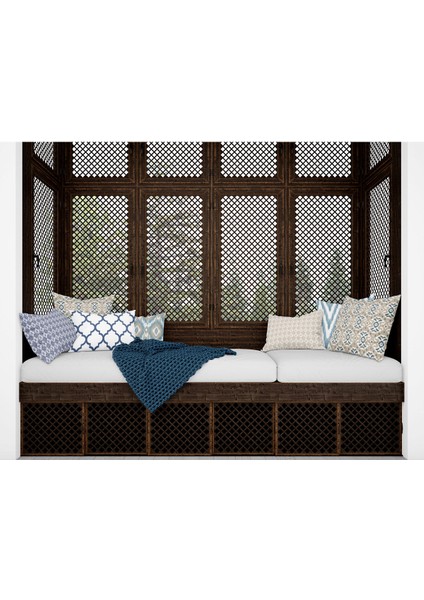 Ibiza Dijital Baskılı Sututmaz Keten Görünümlü Kalın Biyeli Dokuma Kırlent fırsatları