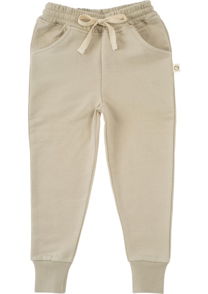 Eşofman Altı Çocuk Bej Organik Pamuk