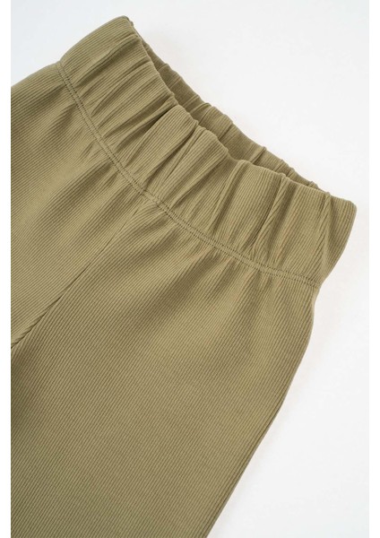 Kaşkorse Fitilli Tayt Çocuk Haki Organik Pamuk modelleri