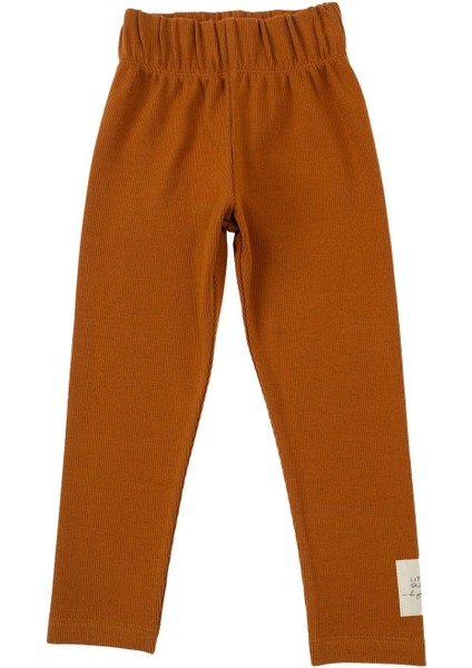 Kaşkorse Fitilli Tayt Çocuk Kiremit Organik Pamuk