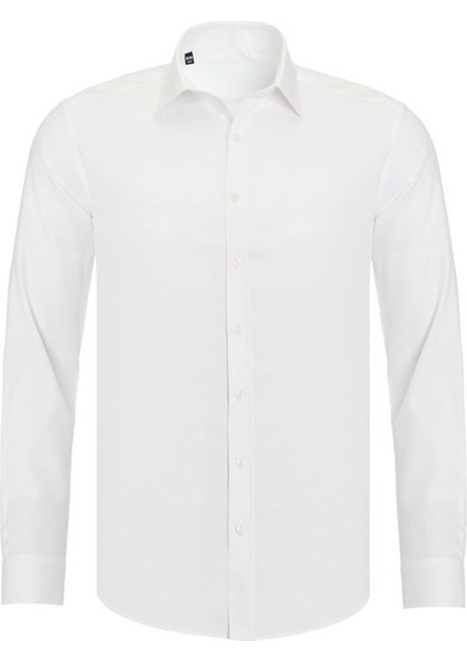 Siyah Beyaz Mavi 3'lü Mat Saten Slim Fit Gömlek fiyatları