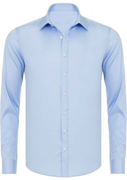 Siyah Beyaz Mavi 3'lü Mat Saten Slim Fit Gömlek modelleri