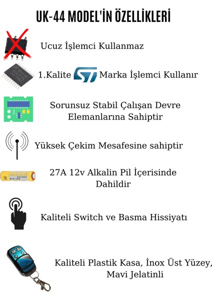 Universal Akıllı Garaj Kepenk Bariyer Otopark Kumandası 1.Kalite