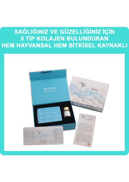 Honeyed Cilt Bakım Kapsülü Hyalünorik Asit C Vitamini Çinko 60 Adet Tablet (Tip1-2-3-4-5)