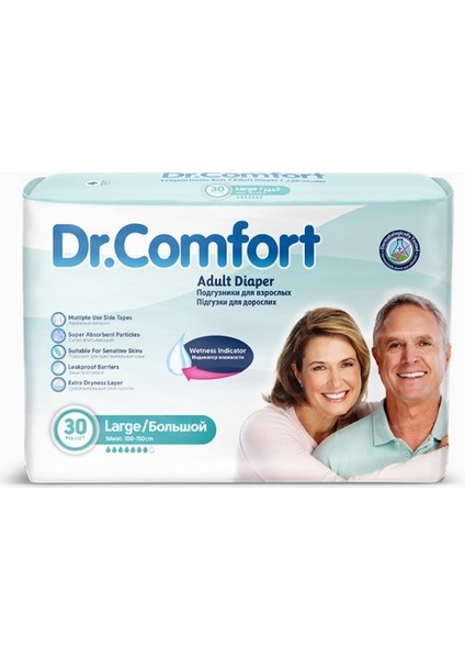 Dr. Comfort Yetişkin Belbantlı Hasta Bezi 30'lu -L