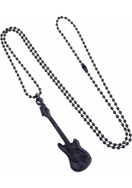 Mat Siyah Renk Erkek Gitar Kolye fiyatları
