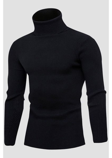 Unisex 2’li Hazır Paket Siyah - Beyaz Balıkçı Yaka Kaşkorse Şardonlu Slimfit Boğazlı Kazak fiyatları