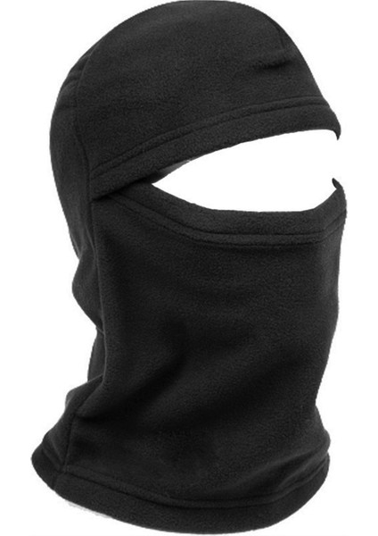 Unisex Siyah Parmaksız Kesik Yarım Parmak Kışlık Termal Polar Eldiven - Polar Kar Maskesi 2'li Set fiyatları