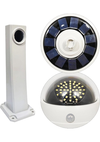 Solar Güneş Enerji Aydınlatma Lambası Sensörlü Dome Kamera Tipi 44 LED Ranchı RC-2118