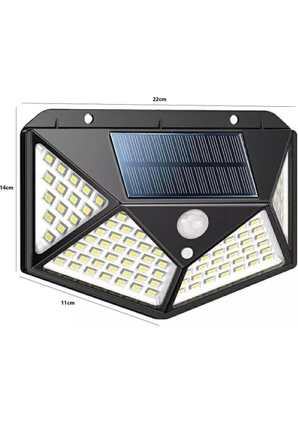 Solar Güneş Enerji Aydınlatma Lambası Sensörlü 180 LED ST-8010A