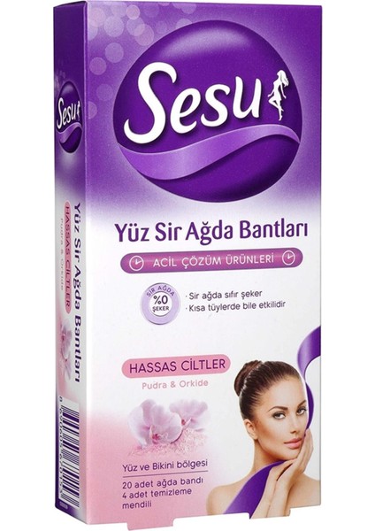 Ağda Bandı Yüz Hassas Ciltler 20'li