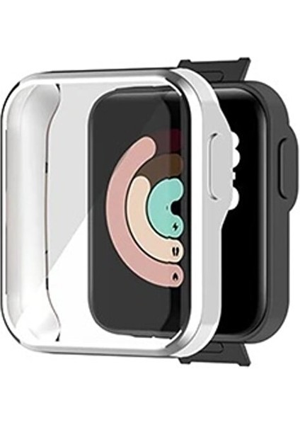 Xiaomi Mi Watch Lite Uyumlu 360 Koruma Ultra Ince Önü Kapalı Silikon Kılıf