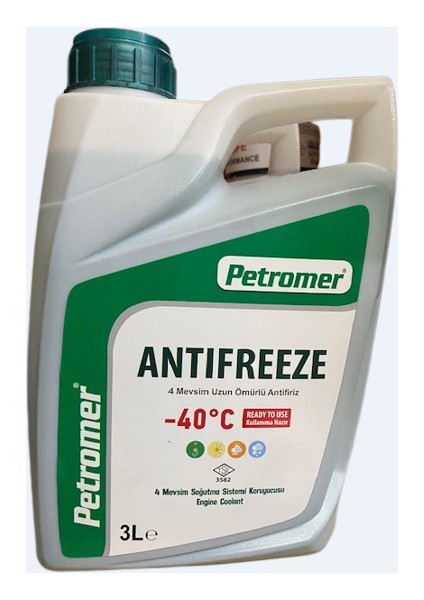 Antifiriz -40 Yeşil 3 Litre (Kullanıma Hazır)