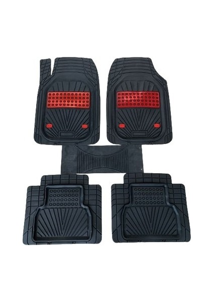 Audi A8 (D2 - 4d) 1997 - 2002 3D Negro Ica Kırmızı Oto Paspas