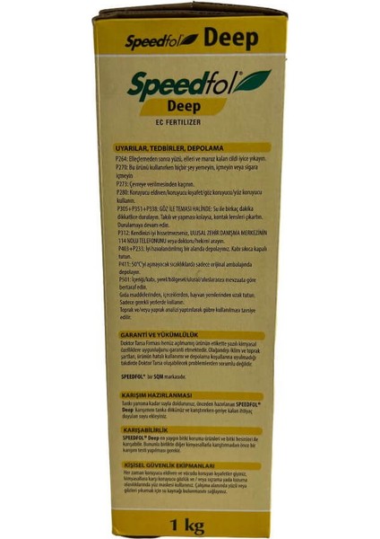 Speedfol Deep Ec Yaprak Gübresi 1 Kg