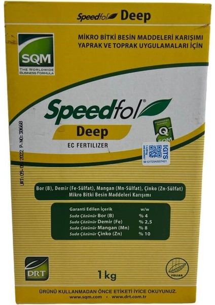 Speedfol Deep Ec Yaprak Gübresi 1 Kg