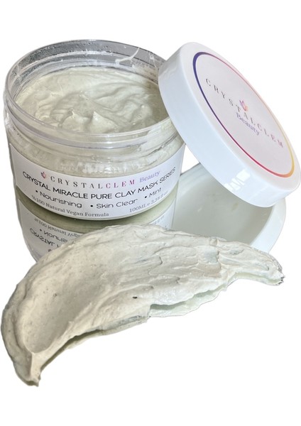 Yüz Maskesi Saf Kil Arındırıcı Gözenek Sıkılaştırıcı Besleyici Nane & Lavanta Crystal Miracle Clay Mask modelleri