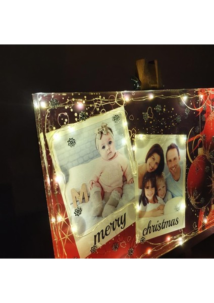 Epoksili Özel Tasarım Şövaleli Kişiselleştirilmiş Yılbaşı Fotoğraflı Gece Lambası 22X15 fiyatları