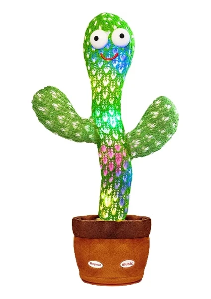 Sfit Teknoloji Konuşan Dans Eden Kaktüs Işıklı Saksı Peluş Oyuncak Cactus Toy