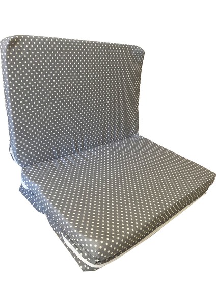 Bebek Yatağı Oyun Parkı Çocuk Yatağı Katlanabilir Sünger Yatak 60X120-4 cm (Gri Puantiyeli) fiyatları