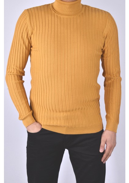 R22887 Tam Balıkçı Triko/hardal/xxl