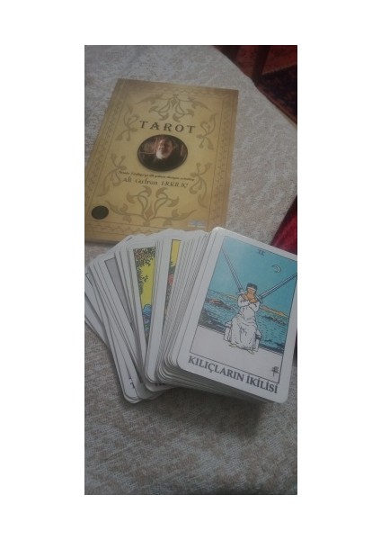Tarot Kitabı ile 120X77 cm 78 Adet Rider Waite Tarot Destesi