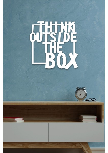 "think Outside The Box" Duvar Dekoru - Süsü, Ahşap Dekoratif Tablo