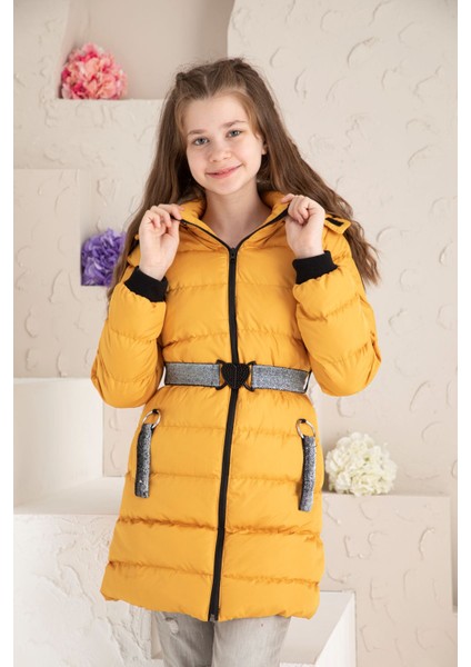 Beli Kemerli Içi Yünlü Şişme Mont modelleri