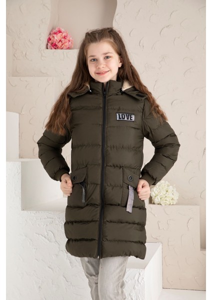 Love Baskılı Içi Yünlü Kız Çocuk Mont fiyatları